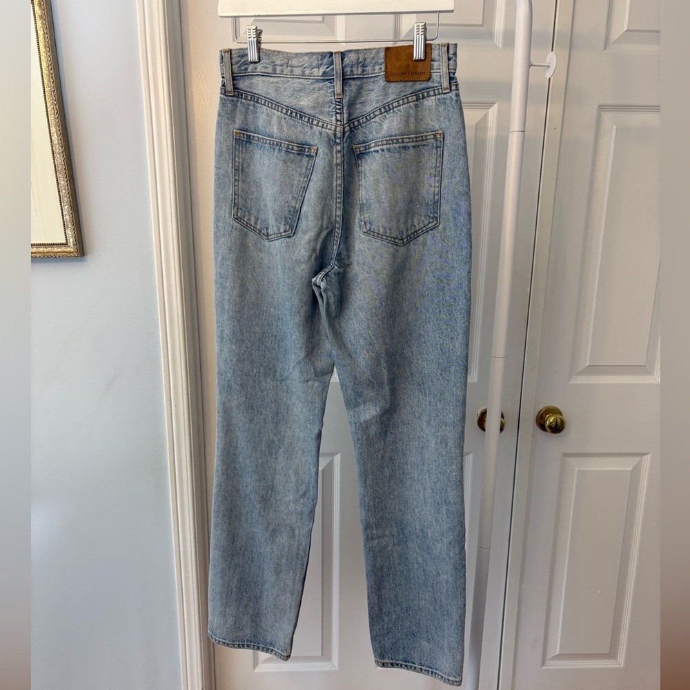 Aritzia Denim Forum Joni High Rise Loose Blue Distressed Jean Size 26 Cotton - Picture 6 of 14